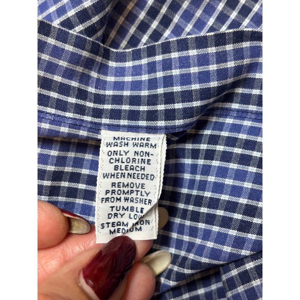 Ralph Lauren Shirt Mens XL Blue Gingham Check Blake Short Sleeve Button Down - Picture 10 of 11